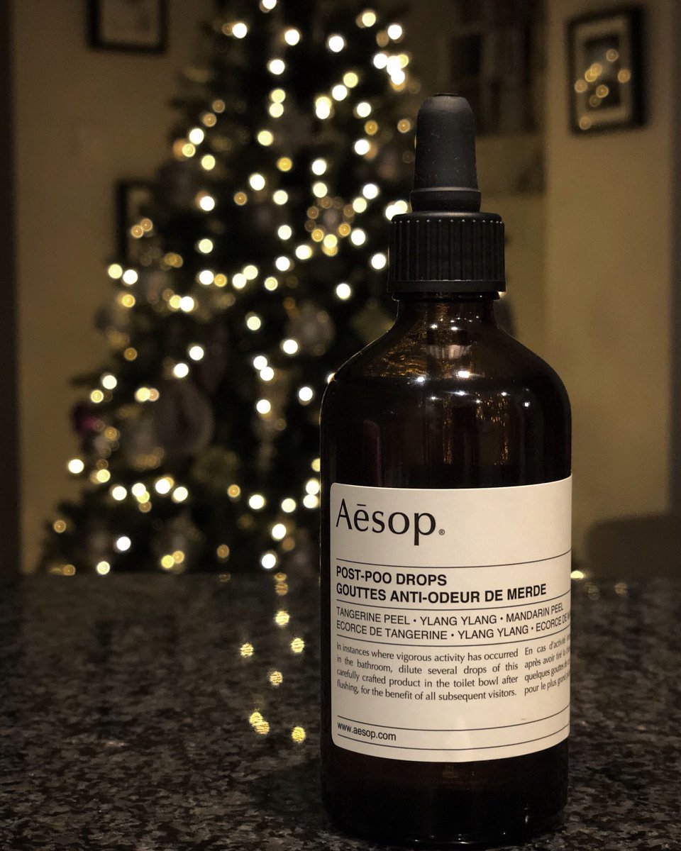 GC_HeadHunter's tweet photo. Possibly the best spousal Christmas gift, @aesopskincare post-poo drops.
Also probably the best, most British description/instructions. #VigorousActivity https://t.co/044XXhyBrX