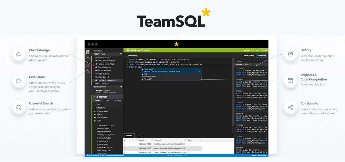 btmgzn's tweet image. Türk geliştiriciler tarafından hazırlanan TeamSQL veritabanı uygulaması 1 milyon dolar yatırım aldı btmagazin.net/turk-gelistiri… @teamsqlio #teamsql #btmagazin #yerliyazilim