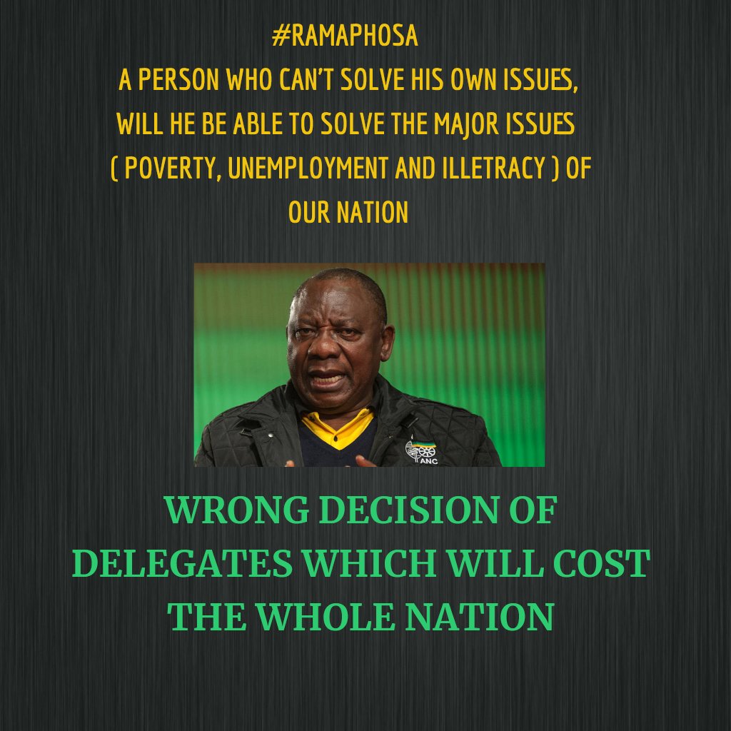LebogangRamoko8's tweet photo. #Ramaphosa you betrayed us 
We know that how you won the elections 
Is this you call a real victory?
We know that you will never do anything for our welfare, so stop giving speeches full of fake and empty promises
@SAPresident @CyrilRamaphosa @ANN7tv @Bruceps @Mngxitama @News24 https://t.co/dt5qLxoCMm