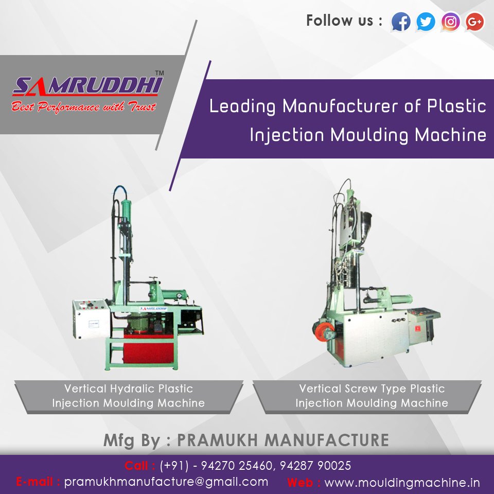 samruddhi_engg's tweet photo. We are Leading Manufacturer of Plastic Injection Moulding Machines in India.
#InjectionMouldingMachine #InjectionMoldingMachine #PlasticInjectionMouldingMachine #VerticalPlasticInjectionMouldingMachine #VerticalScrewTypePlasticInjectionMouldingMachine
#SamrudhiEngineering https://t.co/z9ZiVURg5x
