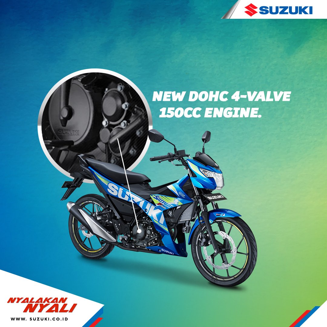 Suzuki Satria Fu 150 Fi, merupakan pengembangan dari generasi sebelumnya, 
Rancangan baru mesin 150cc dengan inovasi injeksi DOHC 4 valve twin cam membuat New Satria memiliki akselerasi dan kecepatan yang maksimal.

Sudah pernah mencobanya, Bradsis? 

#Suzukimotor #Suzukisatria