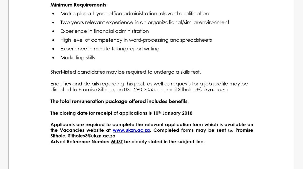 👑uNdlunkulu on Twitter "📌JOB ALERT! Assistant Administrative Officer