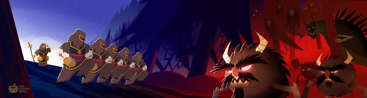 StudioZmei's tweet photo. The days between Koleda (25 Dec) and Yordanovden (6 Jan) are dark &amp; full of danger in The Golden Apple universe. They are known as the Dirty days... https://t.co/K1wR2hGTMy Our team wishes you a happy new year celebration and less evil Karakondzhul spirits in the upcoming 2018! https://t.co/sp67N9EGei