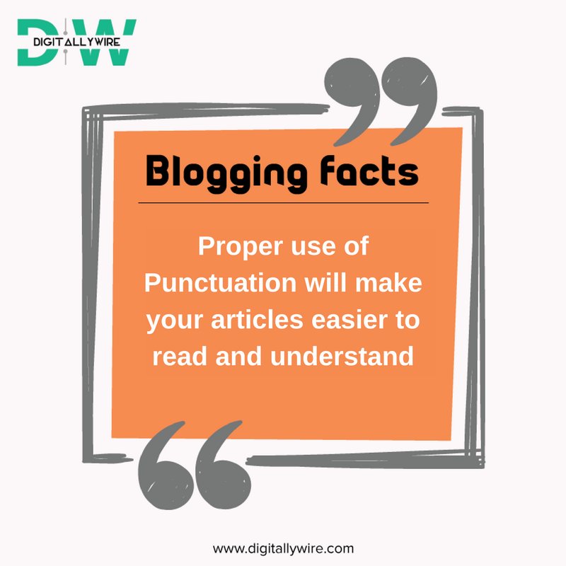 nadeemansary's tweet photo. RT digitallywire: #BloggingFacts - Proper use of punctuation will make your articles easier to read and understand.
Visit our blog - https://t.co/u4NaizL3Kt
#blogging #bloggers #bloggerslife #makemoneyonline #seo #digitalmarketing #socialmedia #Keywo… https://t.co/VtowIrLTrN