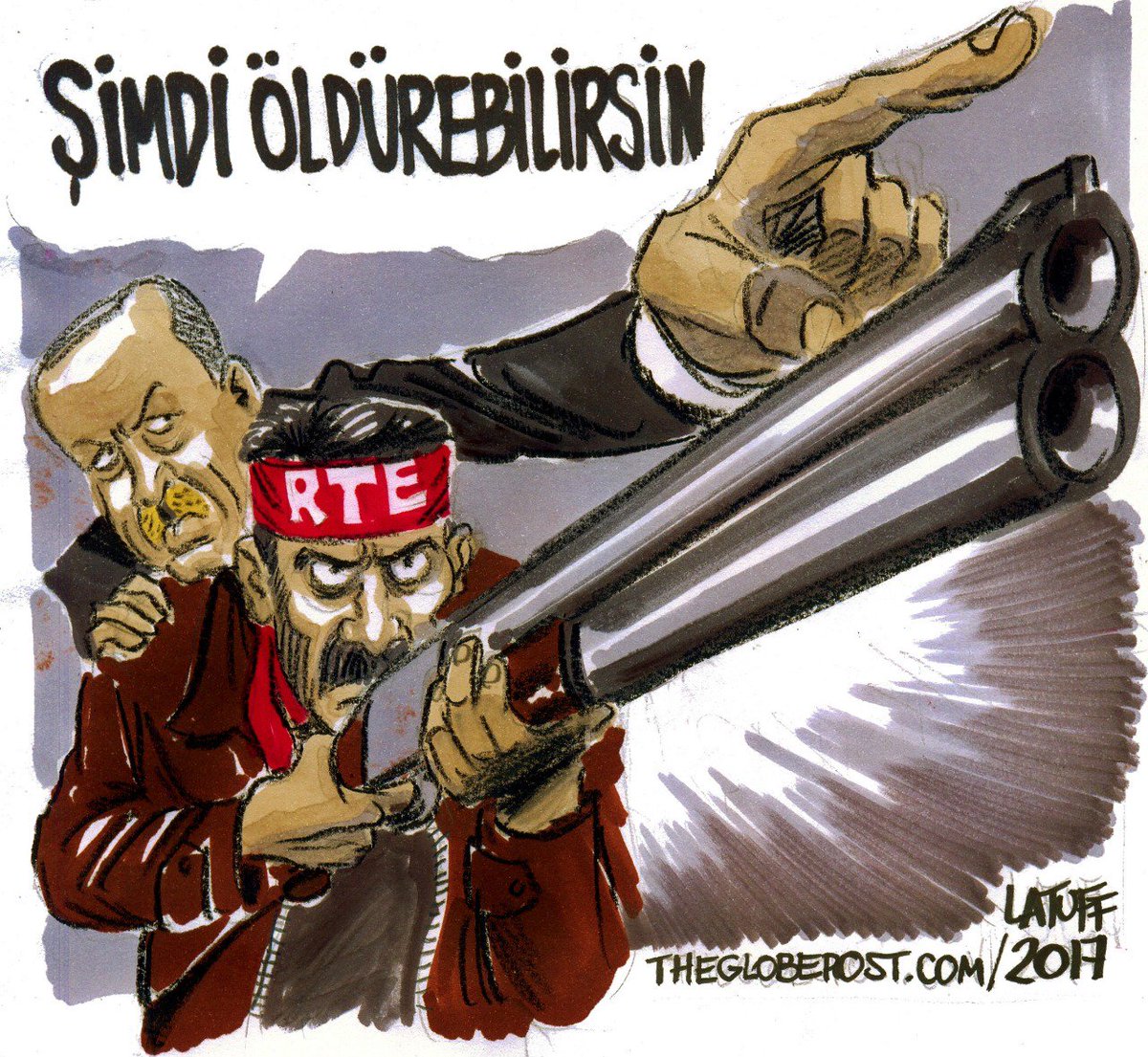AdemDem227's tweet photo. Dünyaca ünlü karikatürist @LatuffCartoons tan #sonKHK karikatürü... https://t.co/WioAPwLth1
