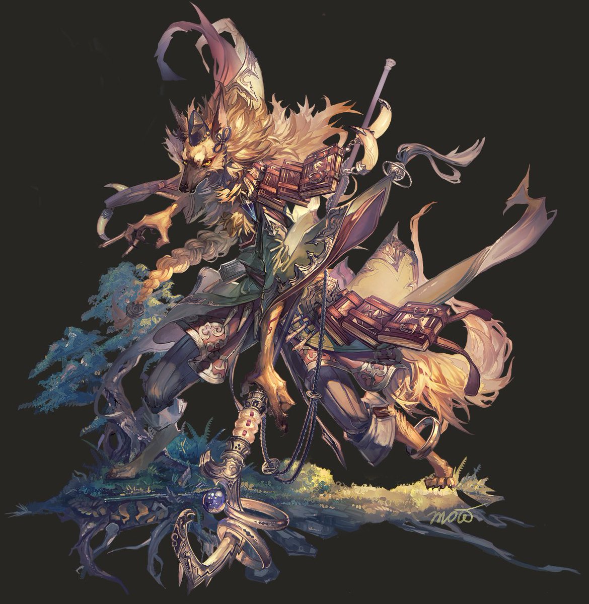 犬川moi コボルト２体 イラスト 獣人 モンスター