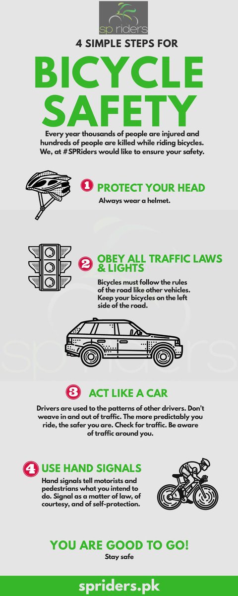 spriders_pk's tweet photo. 4 simple steps for #bicycle #safety.
A must read.
#SPRiders https://t.co/1kNP9wSab0
