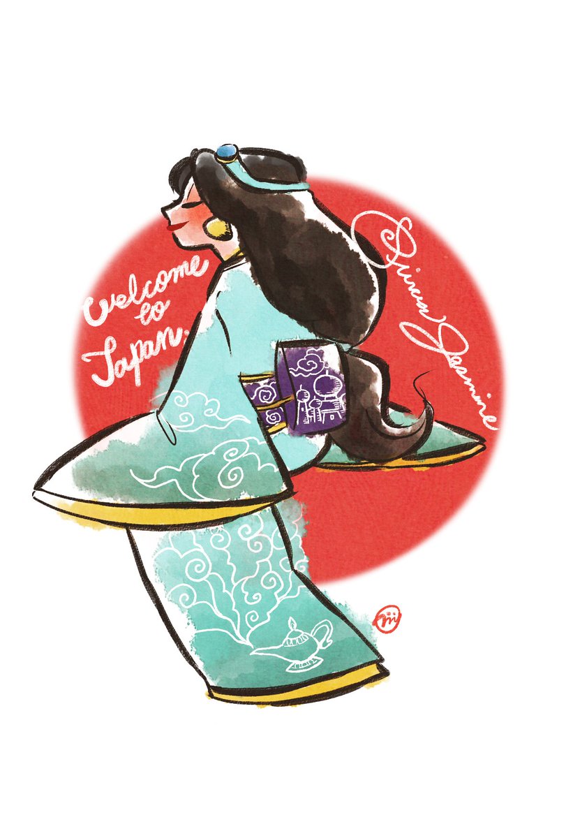 「Welcome to Japan,Jasmine! 」|ミオチのイラスト