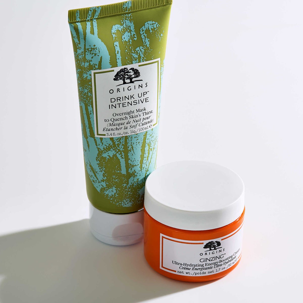 What’s the secret to super hydrated &amp; supple skin? 20 minutes in Drink Up Intensive mask followed by GinZing Ultra-Hydrating Cream. For when you need intense moisture &amp; that “woke up like this” feeling.