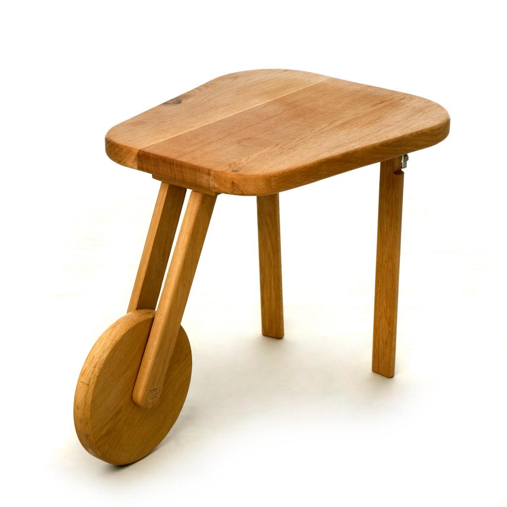 cbcmdesign's tweet image. Wheelbarrow table in solid oak