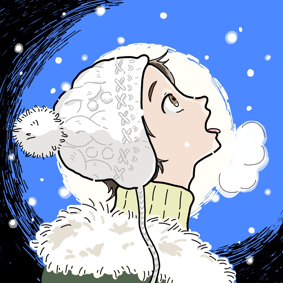 Uzivatel めーぷる Na Twitteru 雪が降ってきたから口開ける 男の子の絵 イラスト Clipstudio 冬のイラスト