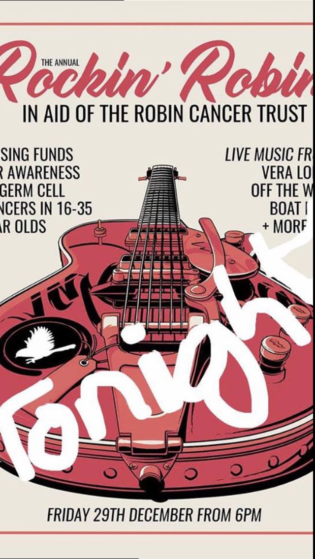 TONIGHT! We are playing <a href="/vbarcolchester/">V Bar Colchester</a> for Robin Cancer Trust!