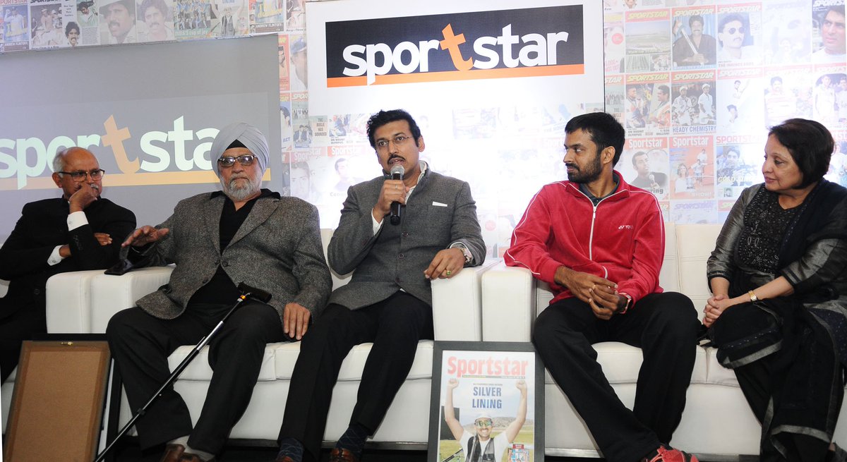Ra_THORe's tweet photo. At the re-launch of @sportstarweb w/ legends from across sports- Bishan Singh bedi, Zafar Iqbal, P Gopichand &amp; @Pvsindhu1.

Every sportsperson's journey is one of struggle, hope &amp; tireless toil. Media can inspire the nation by bringing such stories to light

@MaliniP @the_hindu https://t.co/AGMji1N9MC