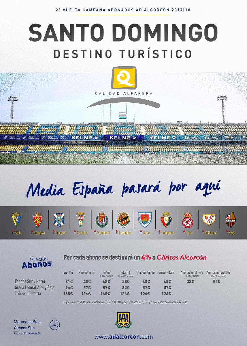 AD_Alcorcon's tweet photo. ¡Porque media España pasará por Santo Domingo!
✌
¡Porque ser del Alcor es un sentimiento!
✌💛
¡Porque además colaborarás con una buena causa!
✌💛✌
¡Porque te queremos en nuestro equipo!
✌💛✌😉
¡Abónate!
https://t.co/WhnMGtfEPR https://t.co/lcploSQQBv