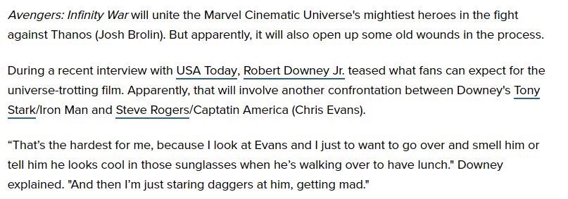 rdjcevans's tweet photo. “That’s the hardest for me, because I look at Evans and I just to want to go over and smell him or tell him he looks cool in those sunglasses when he’s walking over to have lunch." 

Same Robert, same. https://t.co/KkMYGeKJqp