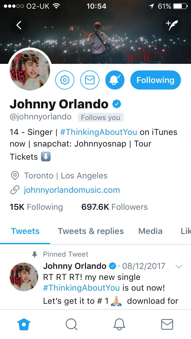 natasha8roberts's tweet photo. @johnnyorlando thank you so much for the follow!!😭😭😭 You literally made my day!❤️❤️❤️#johnnyorlando https://t.co/YCpWu2Audg