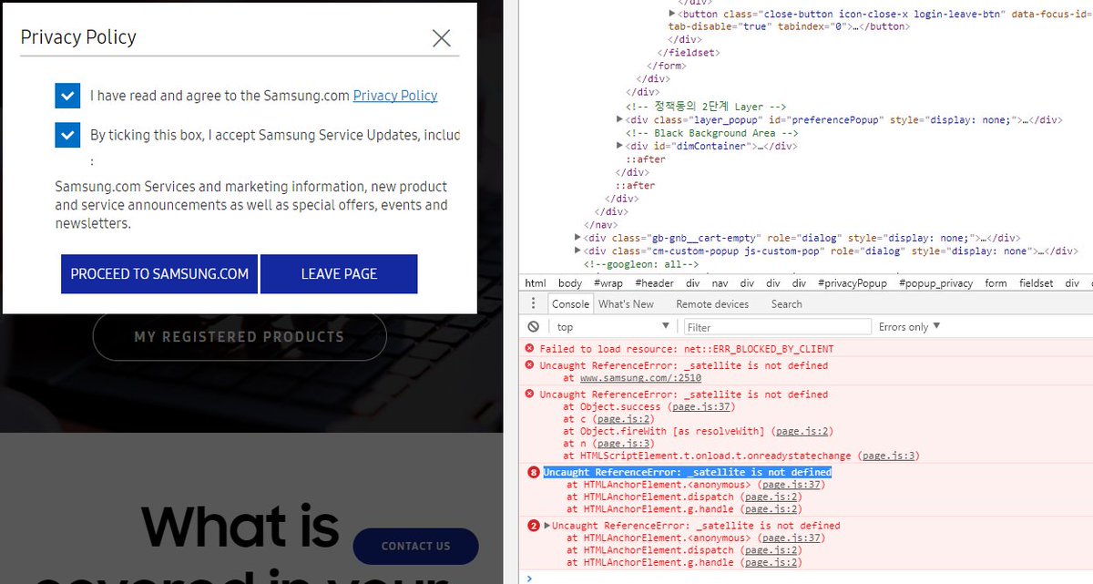 ProJavaScript's tweet image. Your page should be uBlock/adBlock proof. You know why? Because sometimes breaks the page. It took me 5 minutes to understand that was adblock breaking this website. #samsung @Samsung @ublockorigin
