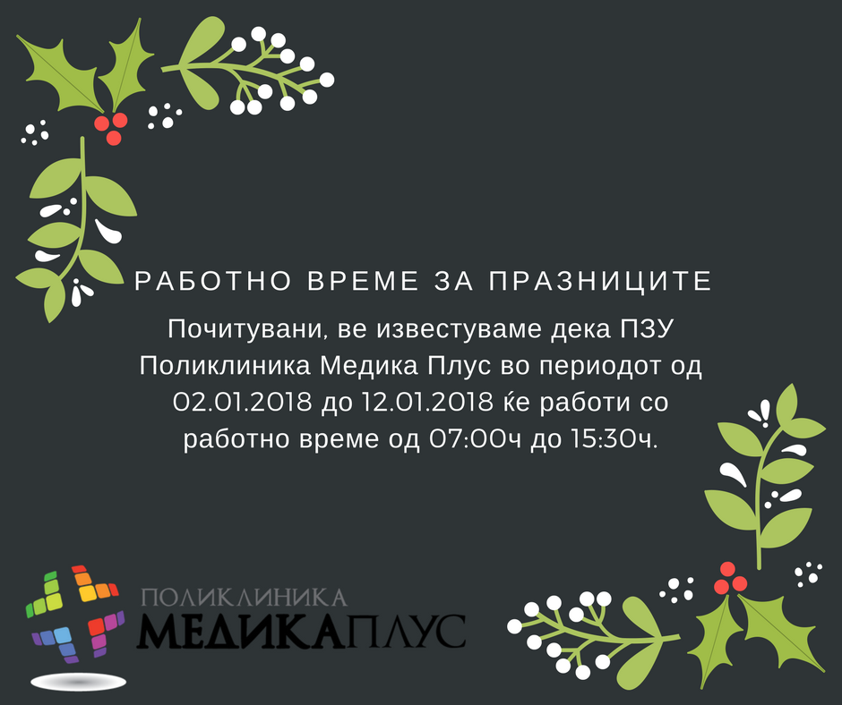 Работно време за празниците