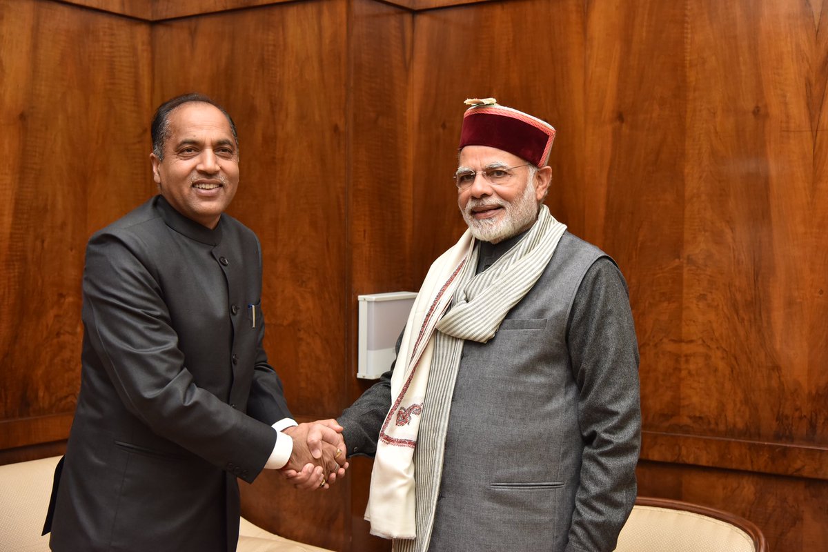 PMO India (@pmoindia) on Twitter photo Shri Jairam Thakur, Chief Minister of Himachal Pradesh called on PM <a href="/narendramodi/">Narendra Modi</a>. Shri Jairam Thakur, Chief Minister of Himachal Pradesh called on PM <a href="/narendramodi/">Narendra Modi</a>.