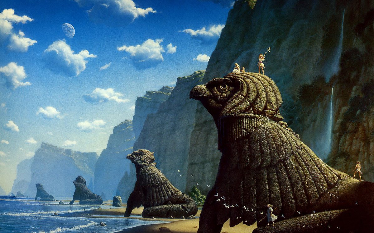 Tohad On Twitter The Amazing Landscapes Of Roger Dean Creator Of Cover Artwork For Some Psygnosis Games And Album Covers For Musicians Via Lion Ray Https T Co Flx4xfeysr