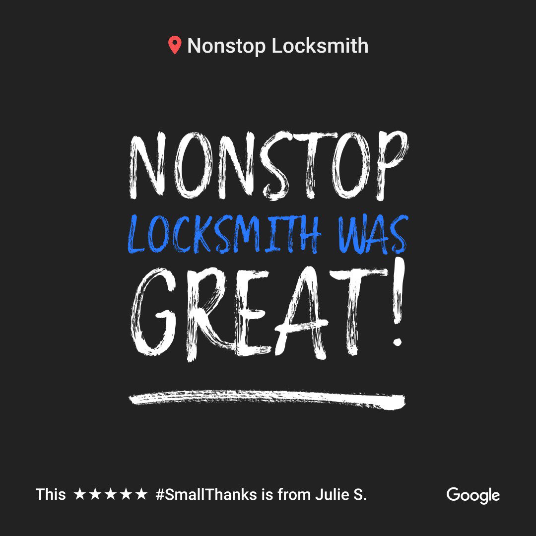 NonStopLocks's tweet photo. Thank you for taking the time to share your experience here with us at, NONSTOP Locksmith. https://t.co/pKSxLntF1v #Chicago #Locksmith #24HourLocksmith #LocksmithinChicago #Security #Emergency #Residential #Commercial #Automotive #NONSTOPLocksmith #BestLocksmithofChicago https://t.co/9mNMRNZG3g