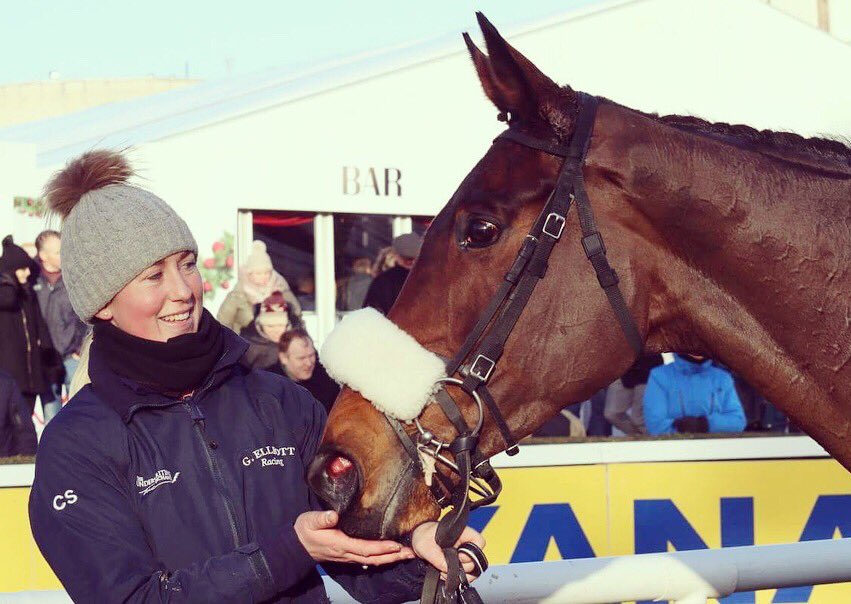 camsharples's tweet photo. So delighted with the Big Mare today. Led her up in her very first bumper, nearly every time since and then to see her win a Grade1 over fences is special. #ShatteredLove #BigMare #Grade1 https://t.co/AiX7NJyvxA