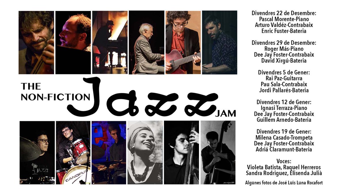 Esta noche la última Not-Fiction Jazz Jam del año.
<a href="/BcnPipaClub/">Barcelona Pipa Club</a> #Jazz #JamSession #MusicsGratis