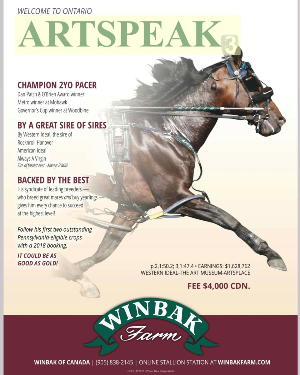 Alagna Racing (@alagnaracing) on Twitter photo Artspeak at <a href="/WinbakFarm/">Winbak Farm</a> Canada 
WinbakFarm.com Artspeak at <a href="/WinbakFarm/">Winbak Farm</a> Canada 
WinbakFarm.com