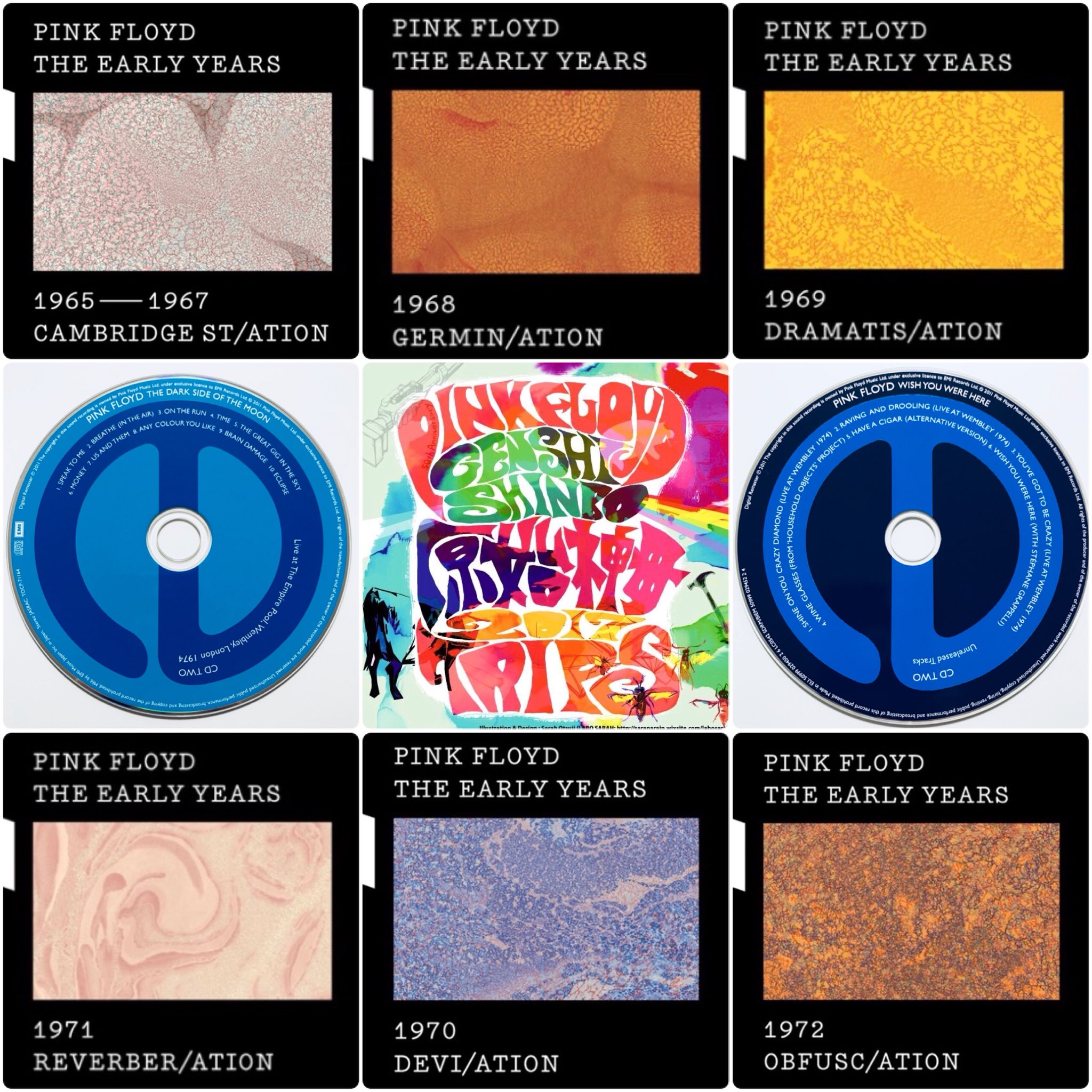 Progrockaddict 最近よく聴くピンクフロイドのアルバム8選 The Early Years 1965 1972 の6枚 しかもapplemusicのサブスクリプションで聴ける 高いboxもバラ売りも買わなくて良い 6枚と 狂気 炎 の2枚組デラックスエディションのcd2収録の