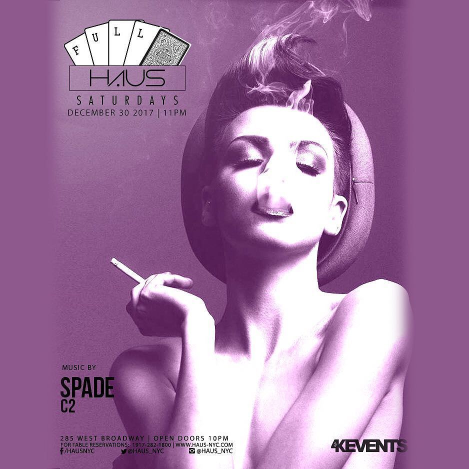 Full Haus Saturdays with <a href="/djspadenyc/">spademuzik</a> + <a href="/djc2/">Dalton Cormier</a> on the spins! Join us for the night before NYE! #HausNYC #Haus #4kevents #bottleservice #nynightlife #nightlife #MadeinNY #Tribeca #saturdaynight #bottles #champagne #squad #squadup #tribeca #saturdaynight #sq… bit.ly/2DuQhKf