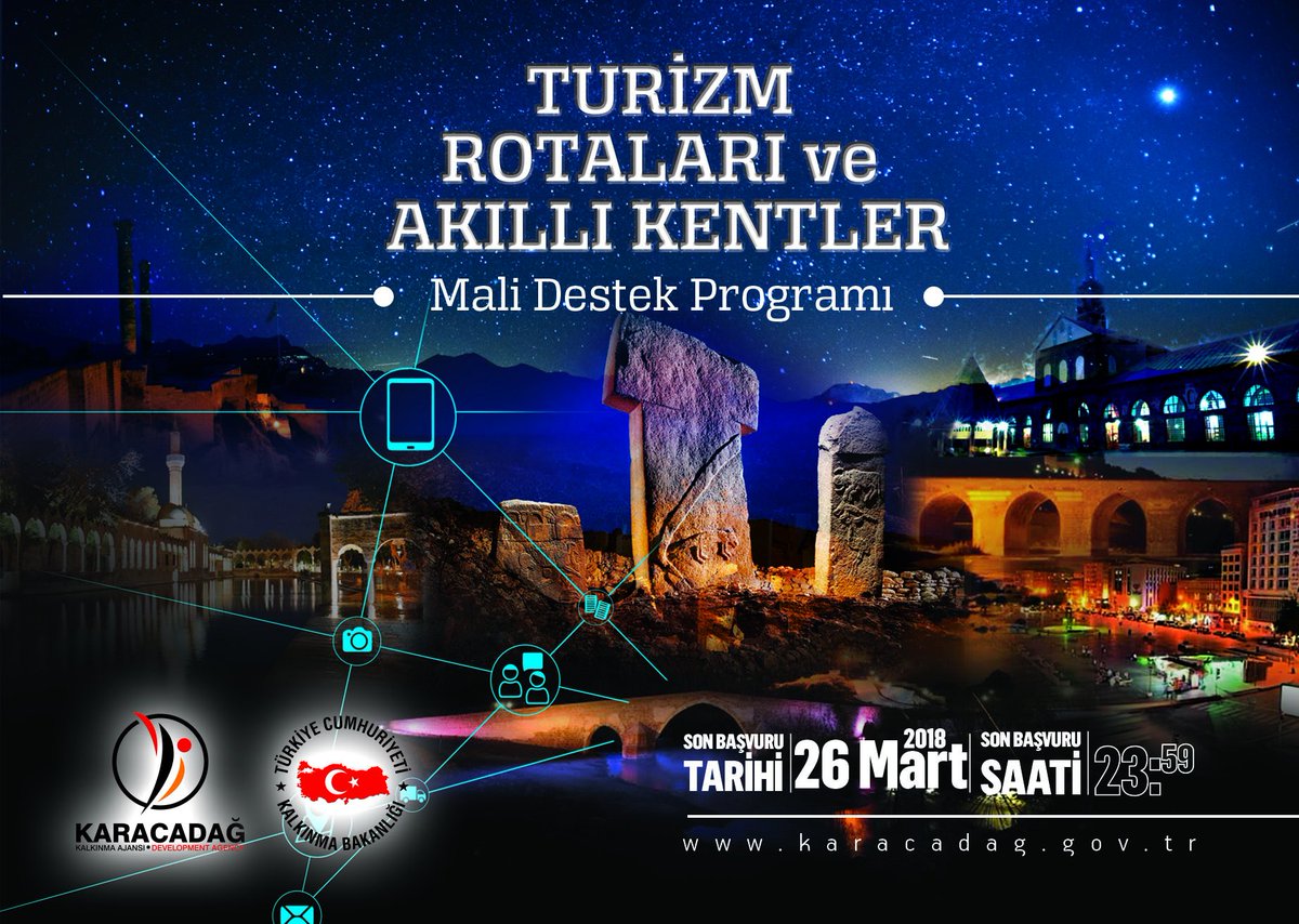 Ajansımız Turizm Rotaları ve Akıllı Kentler Mali Destek Programı kapsamında 9 Milyon TL kaynak sağlayacak.
karacadag.gov.tr/destek-detay.a…