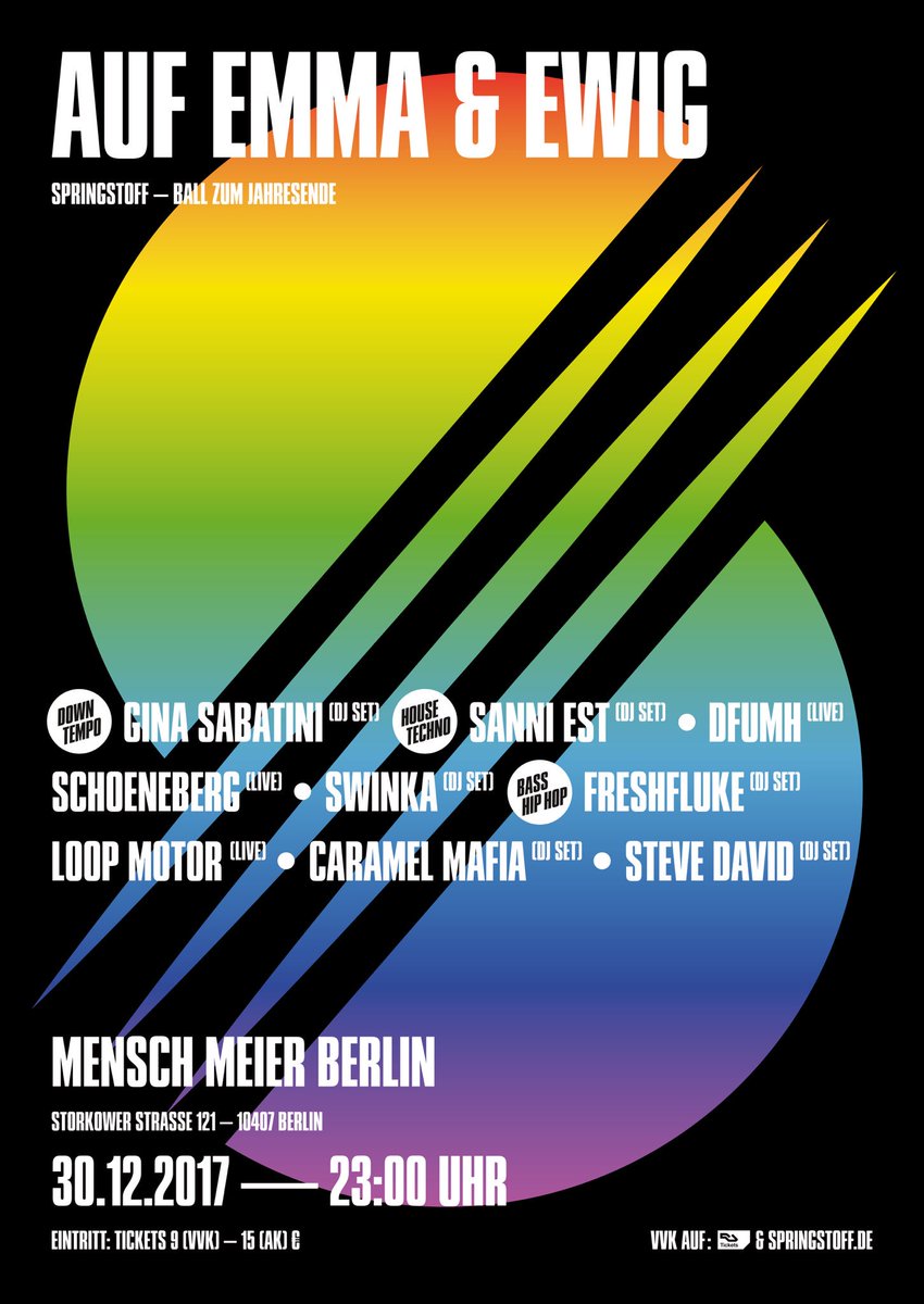 SPRINGSTOFF's tweet photo. #Berlin! Morgen! #saturday #night #fever #aufemmaundewig @MenschMeier4 @SPRINGSTOFF Ball zum Jahresende! Forget about Silvester 😉 Wir tanzen uns warm... #sanniest #loopmotor #dfumh #ginasabatini #freshfluke #stevedavid #caramelmafia #swinka #menschmeier https://t.co/gfjgxnw9R7