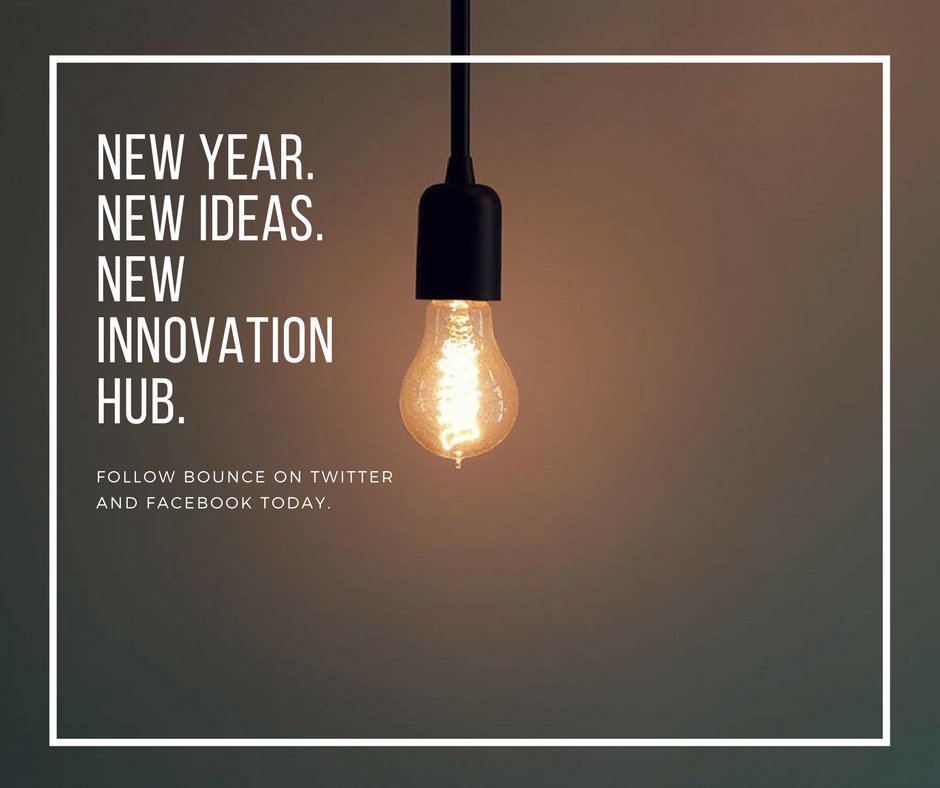 As the new year approaches, we are so excited to transition to <a href="/Bounce_Hub/">Bounce Innovation Hub</a>! Follow Bounce on Facebook and Twitter for updates, events and more!
