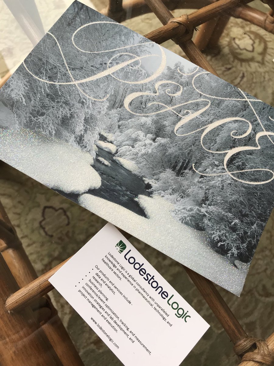 ErinLAlbert's tweet photo. 💜 the holiday card (w/ glitter) AND the #business card on what @LodestoneLogic does—it helps me help @keilenberg and her team. #happynewyear2018 #thankyou https://t.co/5ClzGsjANm