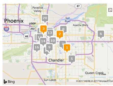 Amazon locker to drop off my return... the gray ones are full. #5 is closest to me. #1 is restricted access to employees that work in that building. #2 is 21 miles away. Amazon Lockers = FAIL.