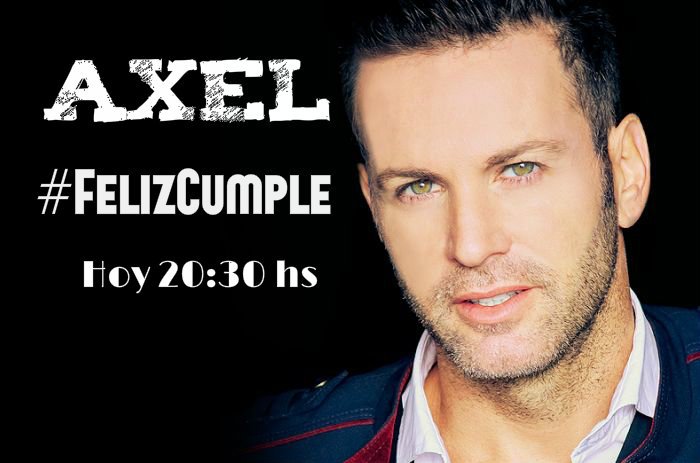 quieromusicatv's tweet photo. HOY 20:30hs  festejamos el cumple de @AxelOficial #FelizCumpleAxel #AxelEnQuiero https://t.co/tnWnPTxMbI