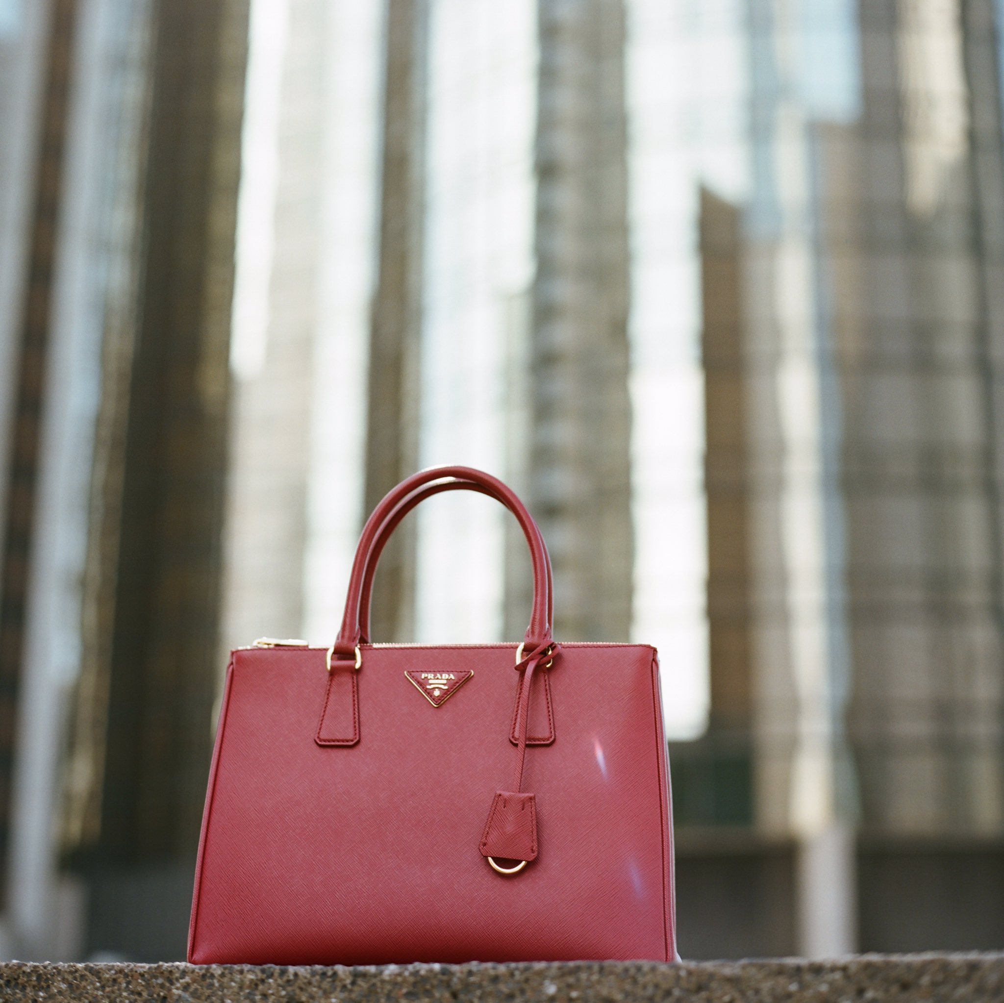 Prada, Bags, Prada Galleria Saffiano Medium Tote Red