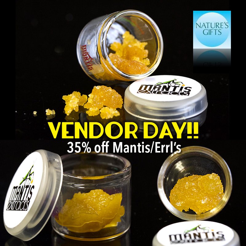 _errls's tweet image. 35% off all #mantisextracts and #errls at @Natures__Gifts in Sequim for #vendorday today 12/29 from 4:00pm-7:10pm 🙌🙌🔥🔥🔥 With one of the best selections of Mantis and Errl's in WA state, there's no better time to get stocked up for the new year 🌞🌞🎉