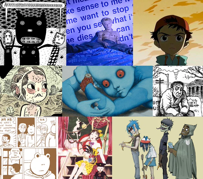 I made a pic of comics/artists/movies/shows/things that have influenced me artistically 