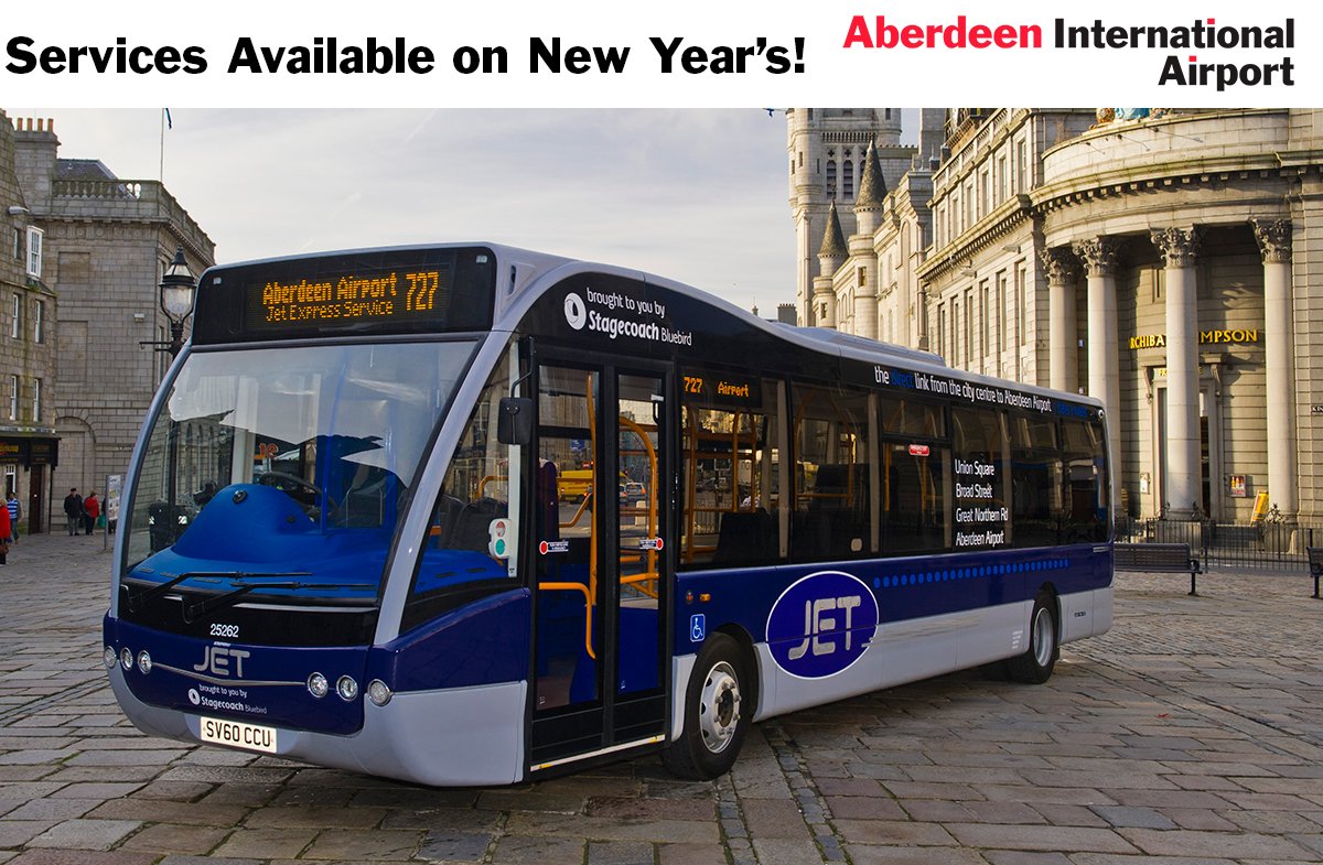Aberdeen Airport On Twitter Travelling Over The New Year Stagecoach Bus Have You Covered With Their Jet727 Service Which Is Running On New Year S Day Check Out The Festive Timetables At