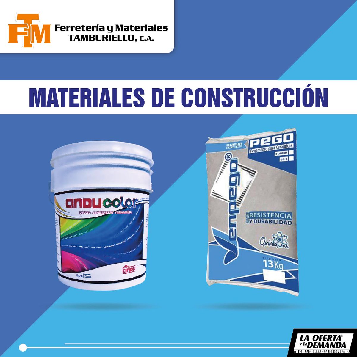 En Ferretería y Materiales Tamburiello encuentras todo en Materiales de #Construccion #Aragua #Venezuela #LaOfertaYLaDemanda