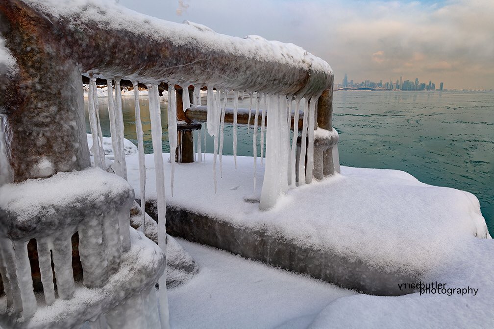 Ice Ice Baby.  Friday in Chicago. #weather #winter #ilwx #news #chicago