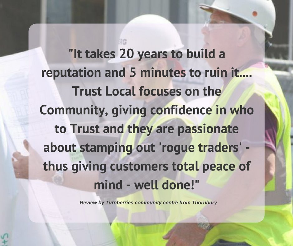 TrustLocal's tweet image. Thanks Turnberries Community Centre for your great feedback!