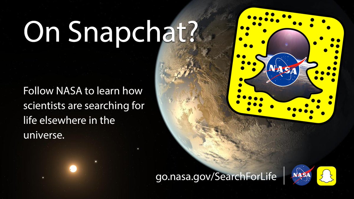 NASASun's tweet image. Join us on @NASA Snapchat today to learn how scientists are teaming up in the search for life! 🖖🏽