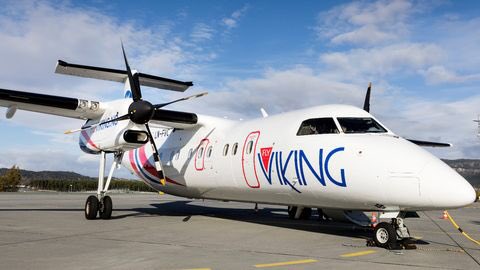 scramble_nl's tweet photo. Bad news from Norway as @flyviking1 will cease all operations from 12 January. According to the press release the continuation of #flyviking isn’t economically viable with the four #DHC8 planes they had in the fleet. #avgeek (Photo: NTB Scanpix). https://t.co/8gtpfbgfQr