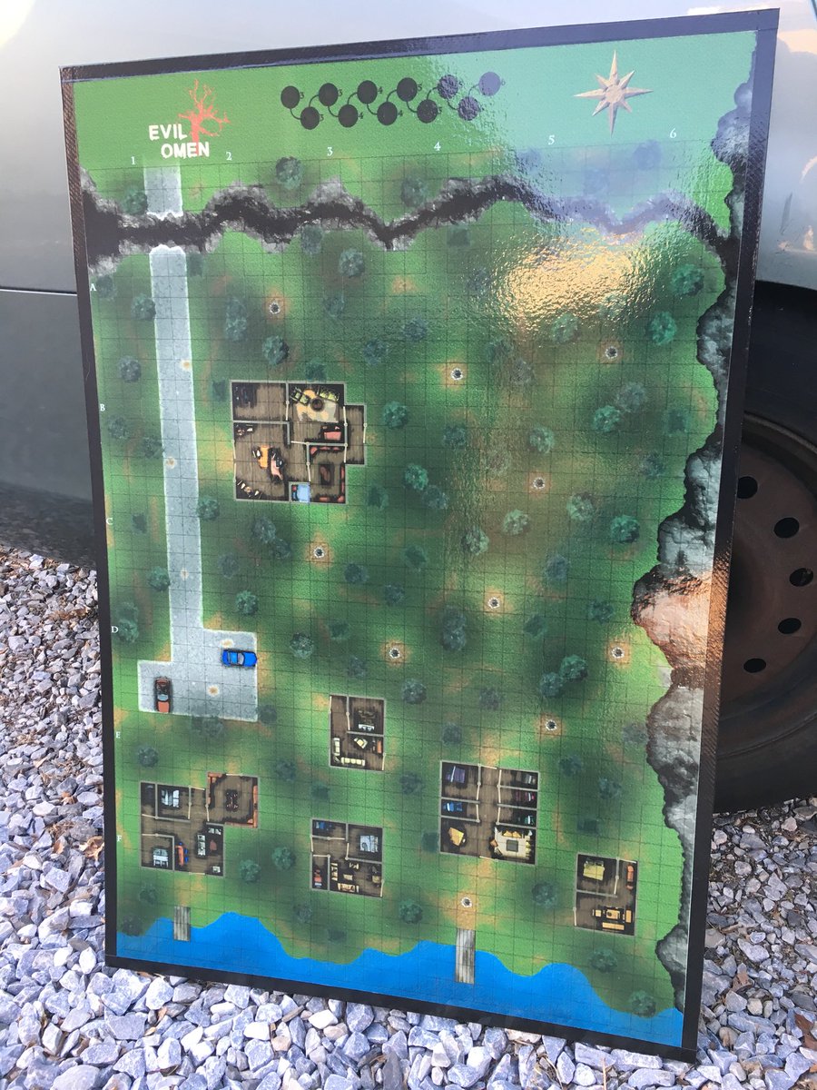 EvilOmenGame's tweet photo. Board is printed and ready to play test! We will post dates to come try our game when they are set! #boardgames #horror #evilomen #mystery #suspense #comingsoon #GameNight #NewJersey #tabletopgames #kickstarter #KickstarterCampaign #fun #monster https://t.co/Fvc1513Uc1