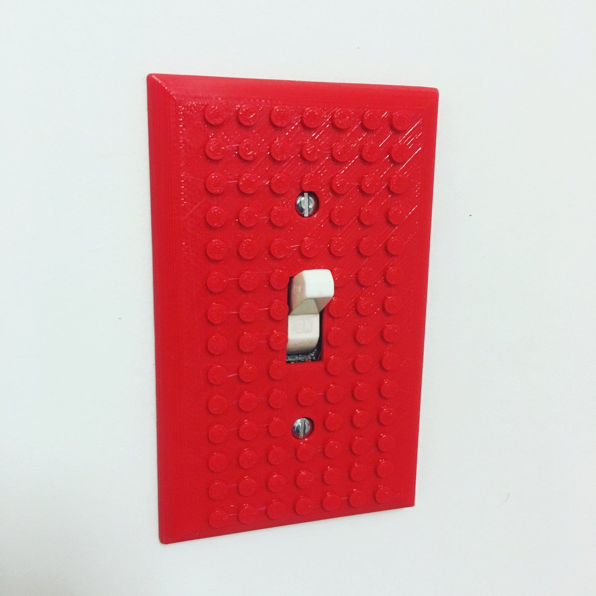 lulzbot3D's tweet photo. RT @MakerWiz: Behold, a new light switch cover at our #STEAM3d Space! #3dprinting @lulzbot3d @materio3d #dragonred @lego @servone001 #makersgonnamake https://t.co/u1NjfEtT5T
