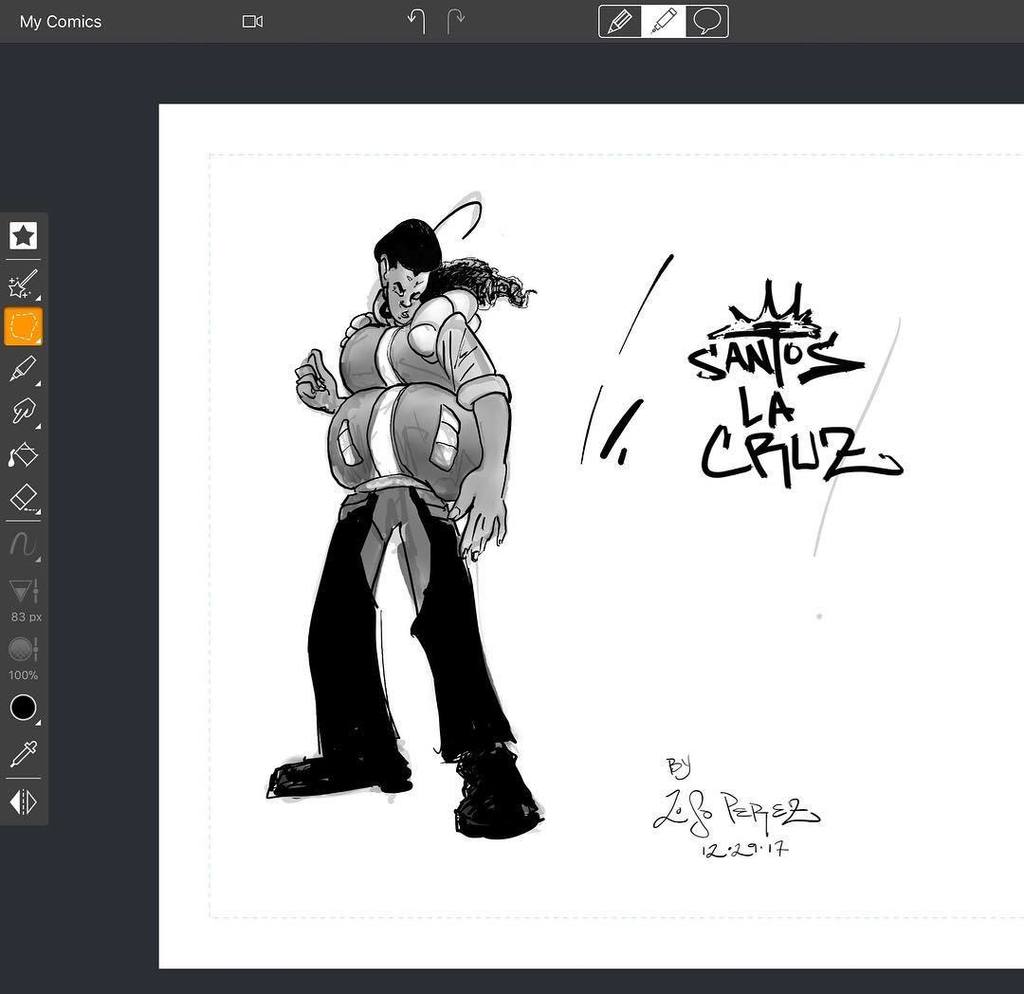 prime_vice's tweet photo. Character design of Santos La Cruz with chaps on. Created on @comicdrawapp by @loscomic . #saintlovecityfunk #santoslacruz #startyourcomictoday #primevicecomics #slcfunk #bachateros #bachatero #dominicano https://t.co/tynim5FMVh https://t.co/YiBz66hwFT