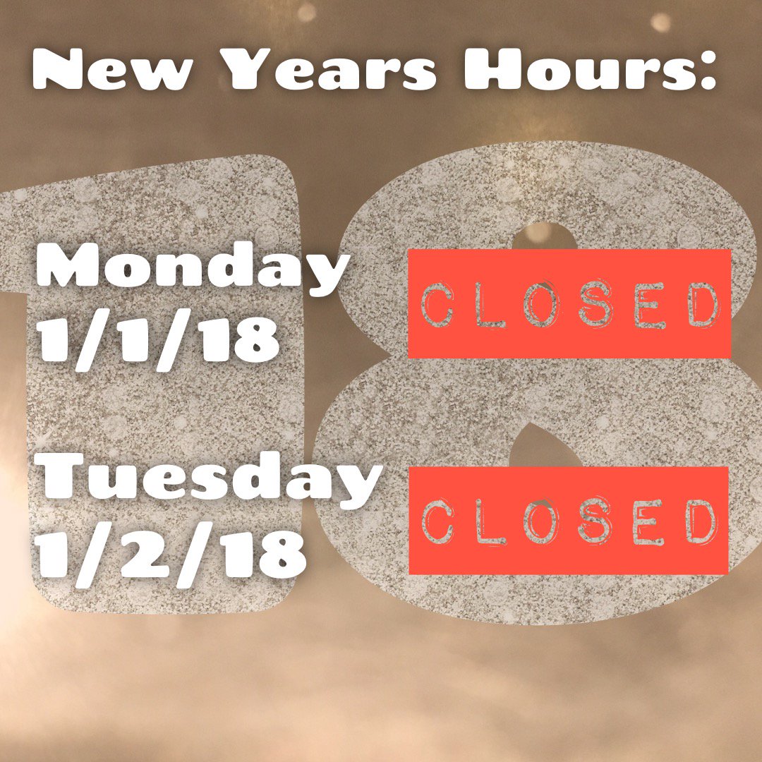Our offices will be closed next week to help ring in the new year! Stay warm, stay safe, happy new year!