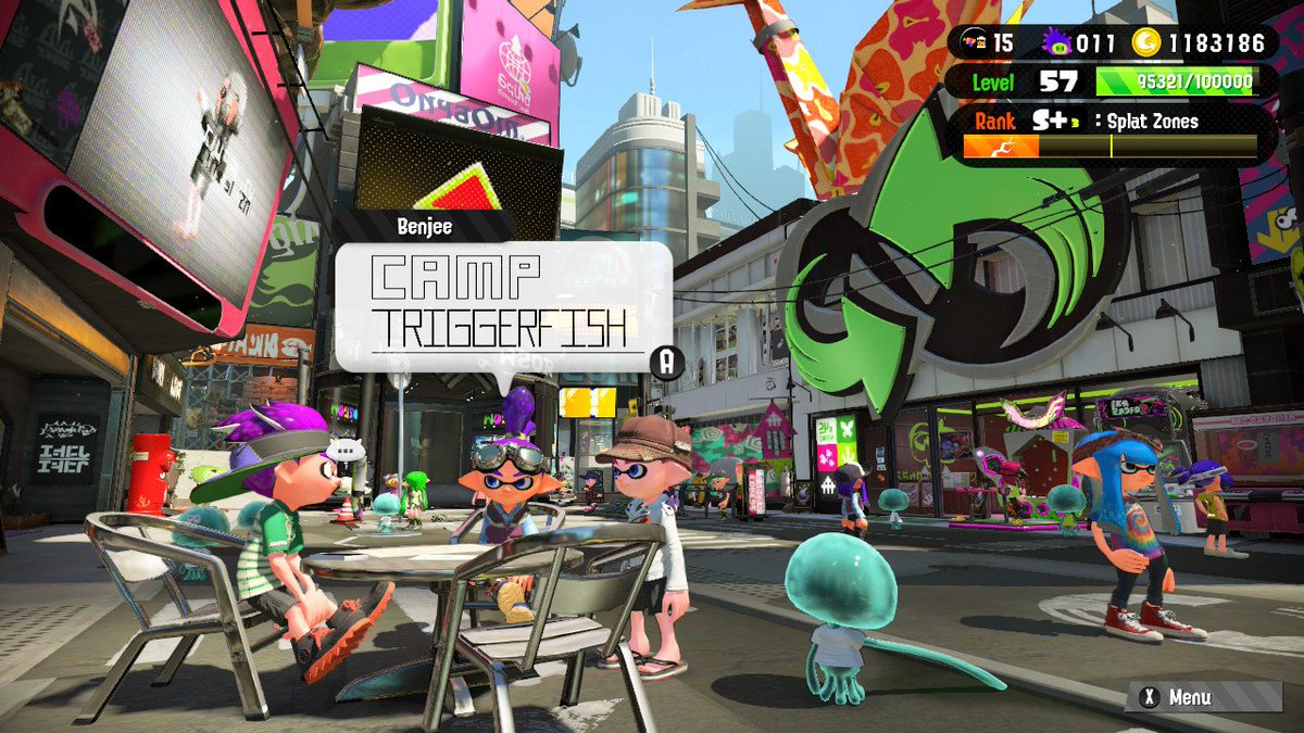 JoeGoldfish's tweet photo. @mikeysaur98 glad we aren't the only ones! All these #bringbackcamptriggerfish posts popping up #Splatoon2 #NintendoSwitch https://t.co/9NQS1mmYng